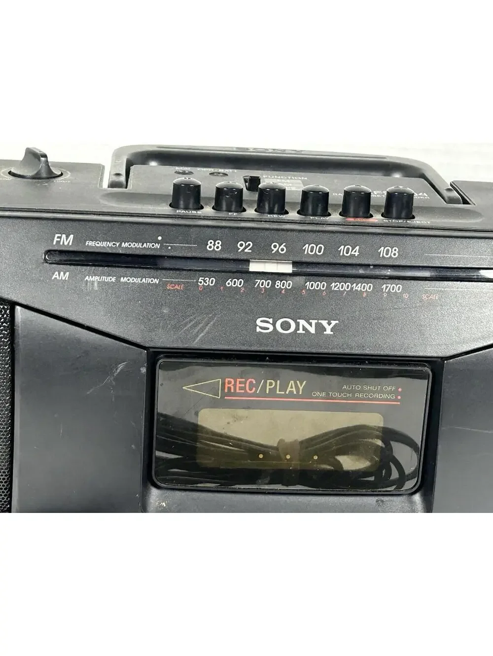 Sony CFS-204 AM FM Radio Cassette Player Boombox Radio Works - Cassette Does Not